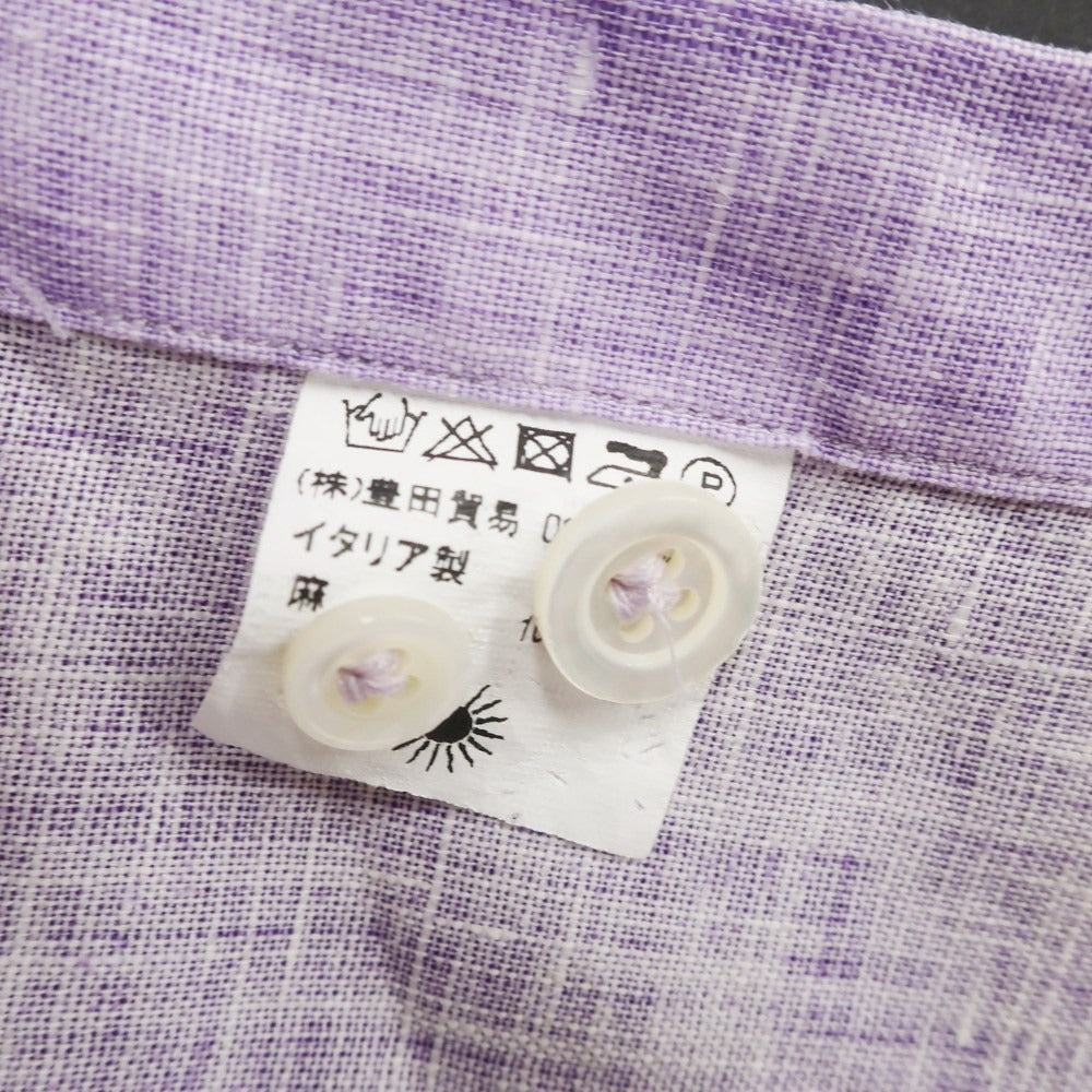 [Used] Giannetto Linen Horizontal Collar Casual Shirt Purple [XS] [Condition Rank A] [Men&