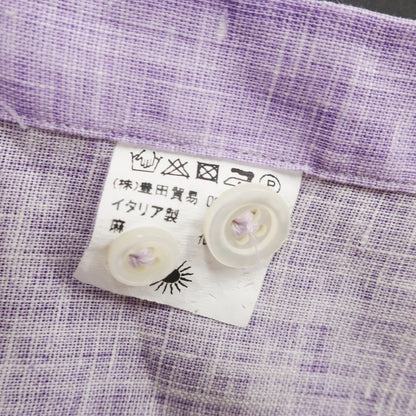 [Used] Giannetto Linen Horizontal Collar Casual Shirt Purple [XS] [Condition Rank A] [Men&