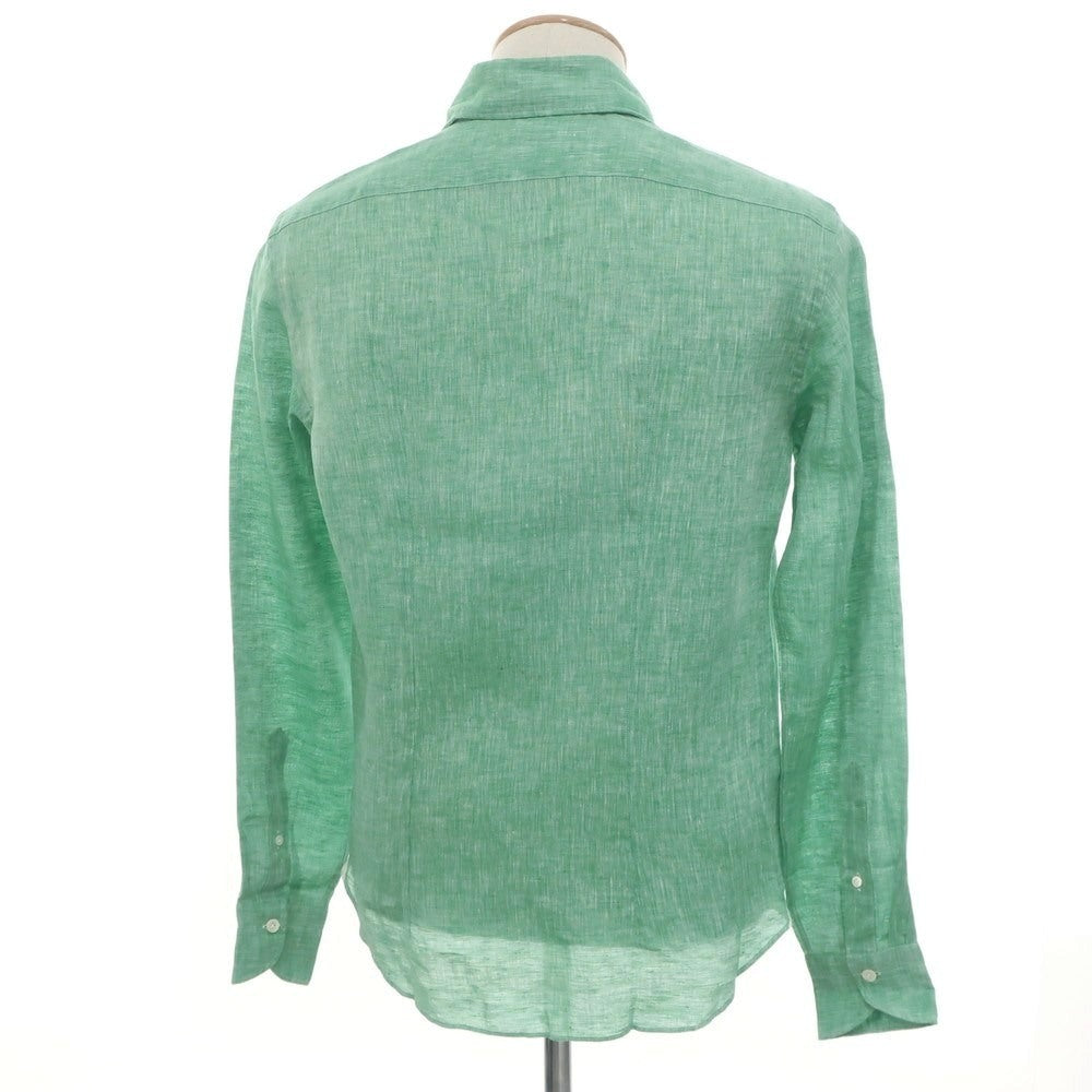 [Used] Giannetto Linen Horizontal Collar Casual Shirt Green [S] [Condition Rank A] [Men&