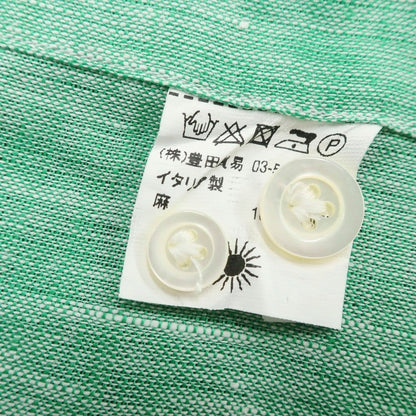 [Used] Giannetto Linen Horizontal Collar Casual Shirt Green [S] [Condition Rank A] [Men&
