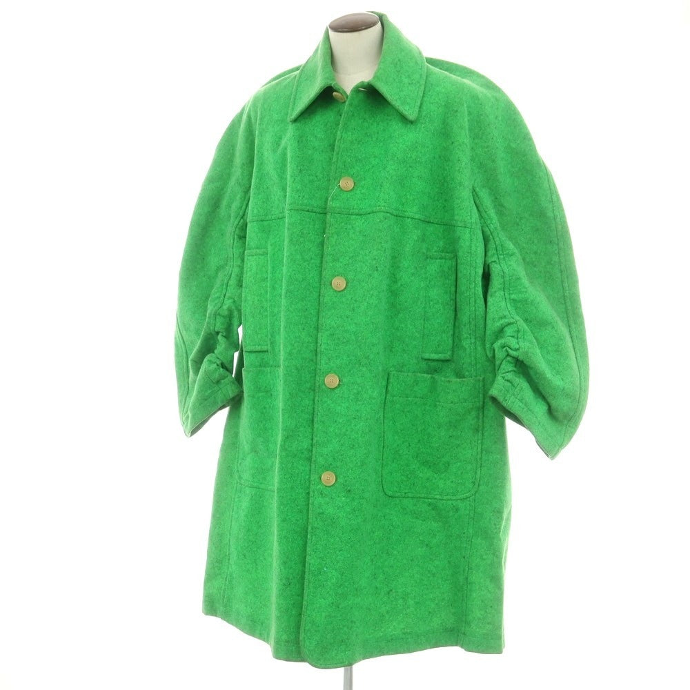 【中古】ウォルターヴァンベイレンドンク Walter Van Beirendonck ウールポリエステル ステンカラーコート ライトグリーン【 L 】【 状態ランクC 】【 メンズ 】