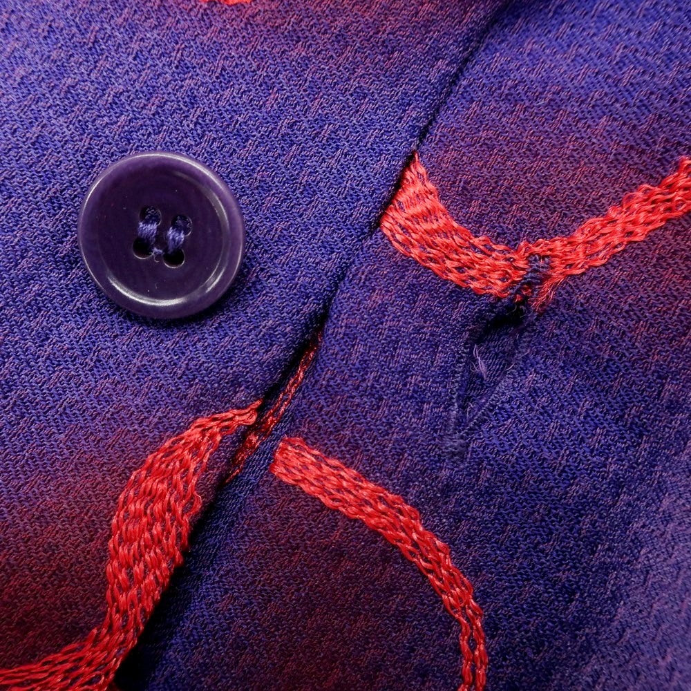 [Used] CASELLA MEYER Cotton Silk Regular Collar Casual Shirt Purple x Red [M] [Condition Rank B] [Men&