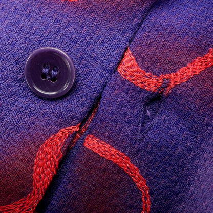 [Used] CASELLA MEYER Cotton Silk Regular Collar Casual Shirt Purple x Red [M] [Condition Rank B] [Men&