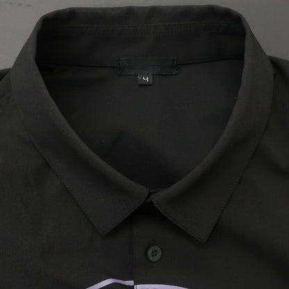 [Used] Ninety-Nine Percent Is 99%IS- Stretch Polyester Rayon Casual Shirt Black [4] [Condition Rank B] [Men&