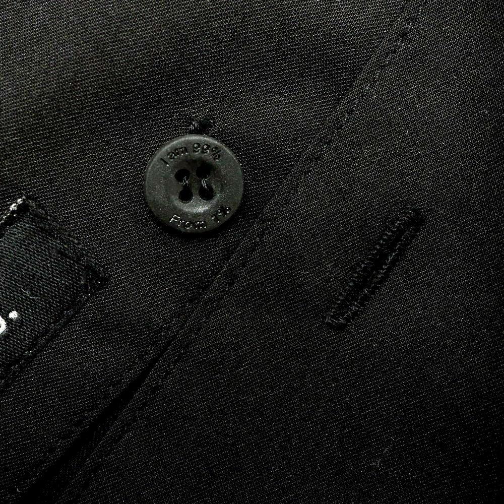 [Used] Ninety-Nine Percent Is 99%IS- Stretch Polyester Rayon Casual Shirt Black [4] [Condition Rank B] [Men&