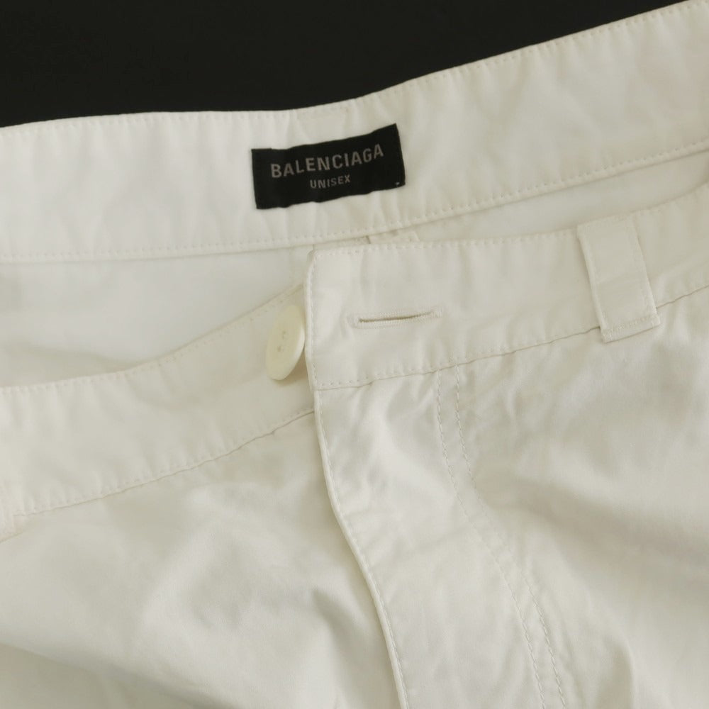 【中古】バレンシアガ BALENCIAGA コットン カーゴ ショートパンツ ホワイト【 XS 】【 状態ランクC 】【 メンズ 】 [APD]