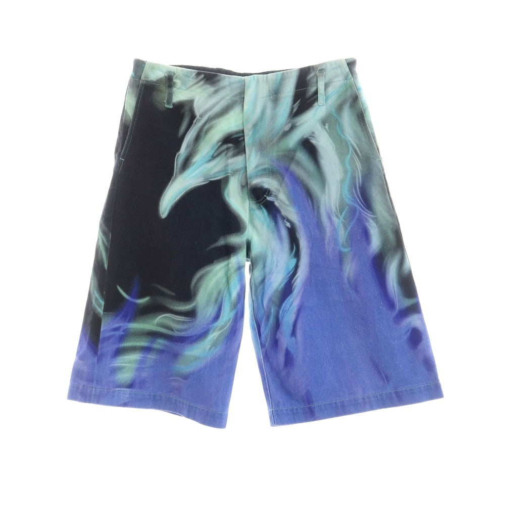 【中古】ジェリット ジェイコブ Gerrit Jacob コットン ショートパンツ ブラックxパープル【サイズ30】【 状態ランクB 】【 メンズ 】[EPD]