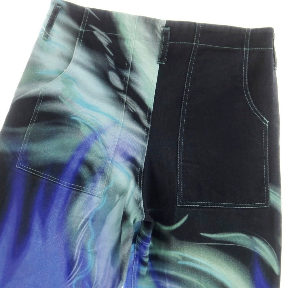 【中古】ジェリット ジェイコブ Gerrit Jacob コットン ショートパンツ ブラックxパープル【サイズ30】【 状態ランクB 】【 メンズ 】[EPD]