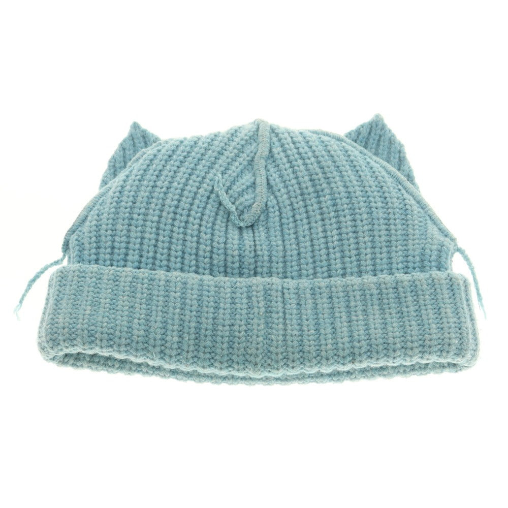 [Used] Charles Jeffrey LOVERBOY Low Gauge Wool Knit Cap Light Blue [Condition Rank C] [Men&