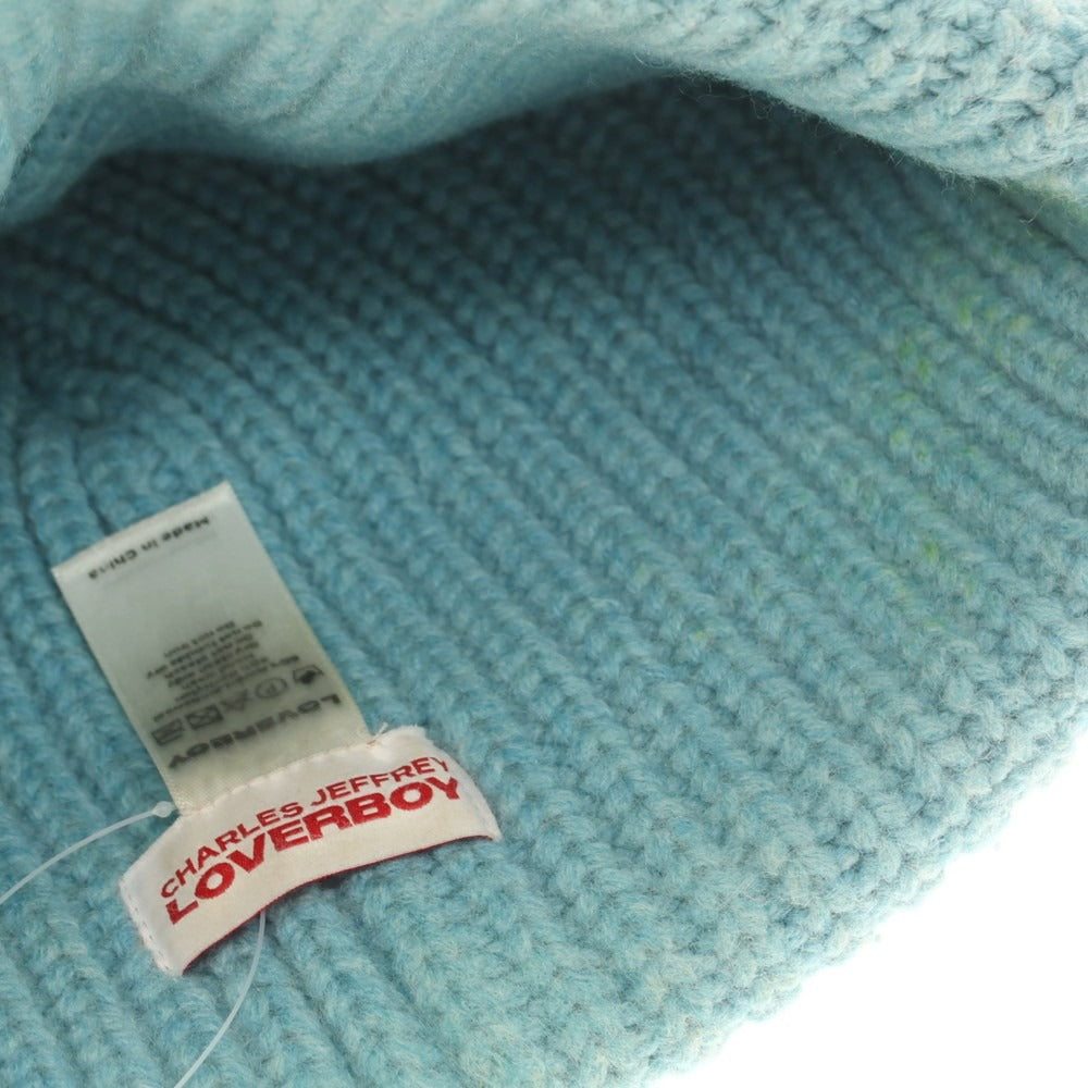[Used] Charles Jeffrey LOVERBOY Low Gauge Wool Knit Cap Light Blue [Condition Rank C] [Men&