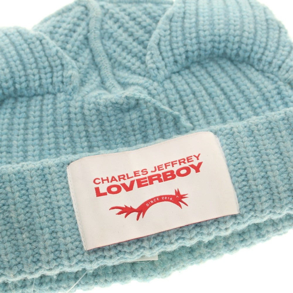 [Used] Charles Jeffrey LOVERBOY Low Gauge Wool Knit Cap Light Blue [Condition Rank C] [Men&