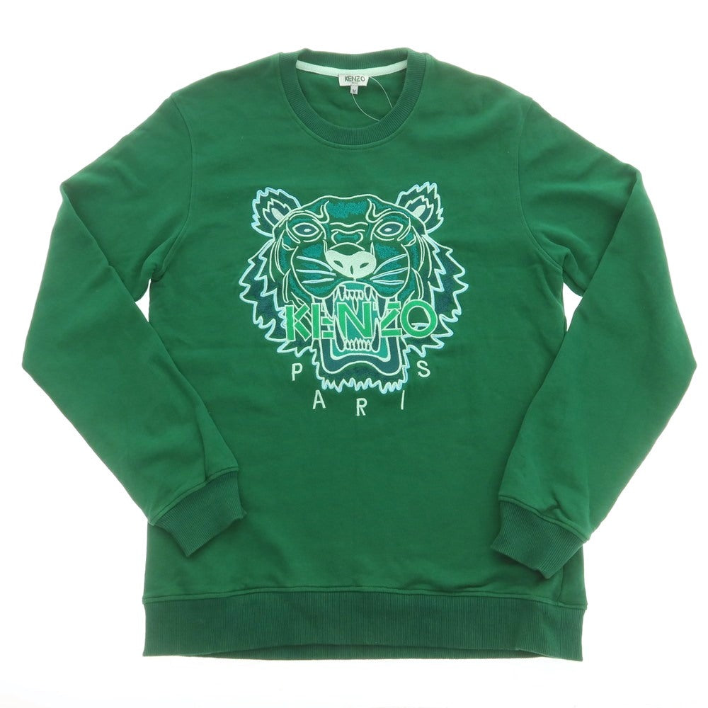 【中古】ケンゾー KENZO コットン クルーネック スウェット グリーン【 M 】【 状態ランクC 】【 メンズ 】