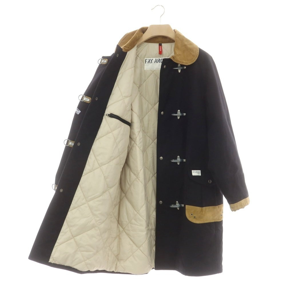 【中古】フェイ FAY キャンバス 中綿入り 4フックコート ブラック【 Ｓ 】【 状態ランクC 】【 メンズ 】