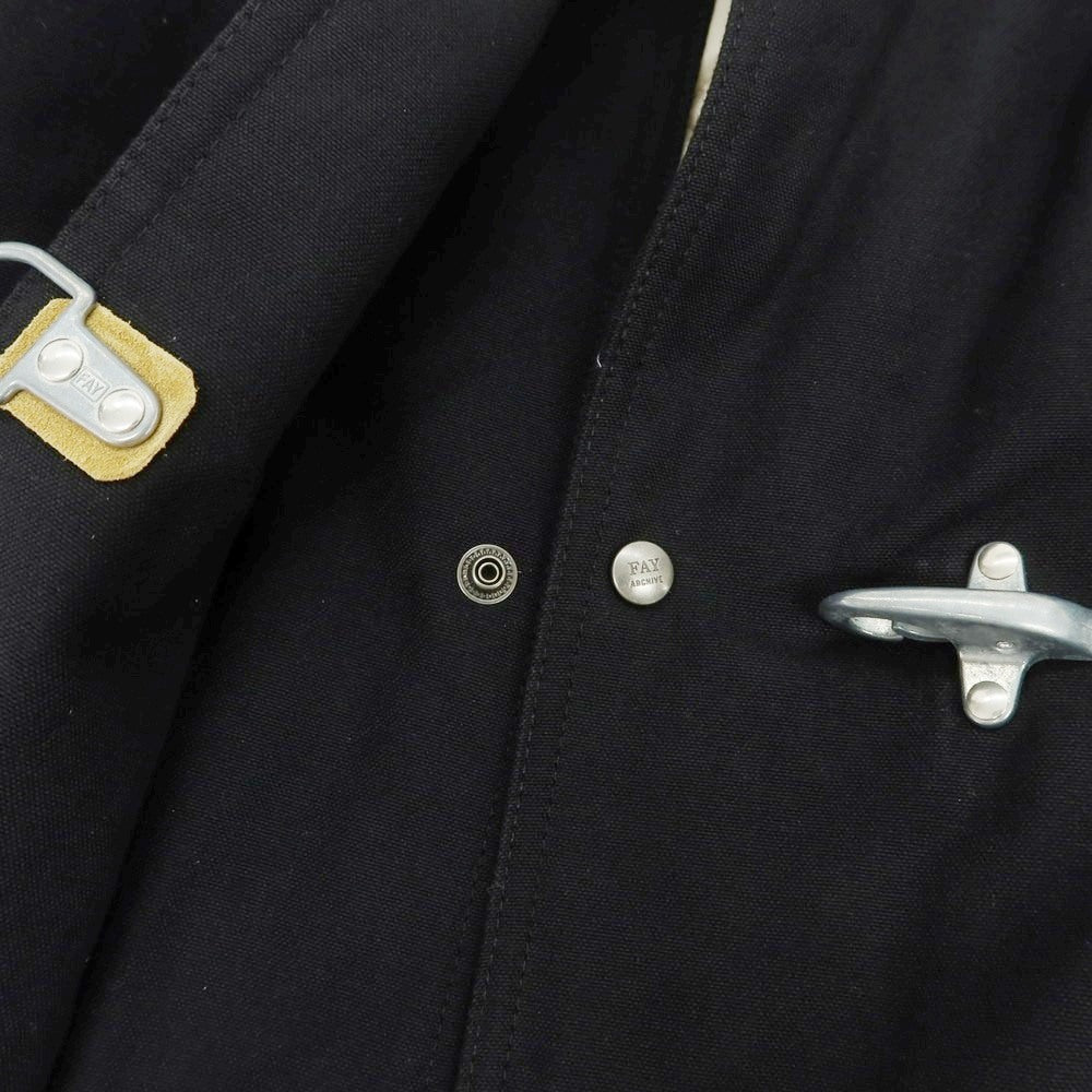 【中古】フェイ FAY キャンバス 中綿入り 4フックコート ブラック【 Ｓ 】【 状態ランクC 】【 メンズ 】