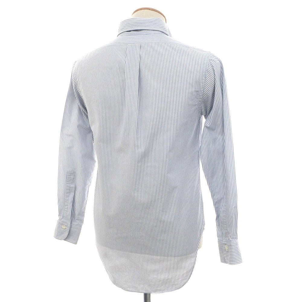 [Used] Brooks Brothers Oxford Cotton Striped Button-down Casual Shirt Blue x White [14 1/2] [Condition Rank B] [Men&