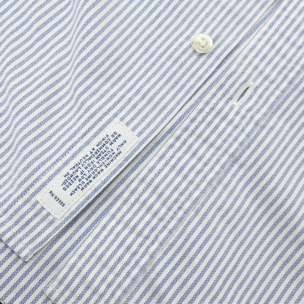 [Used] Brooks Brothers Oxford Cotton Striped Button-down Casual Shirt Blue x White [14 1/2] [Condition Rank B] [Men&