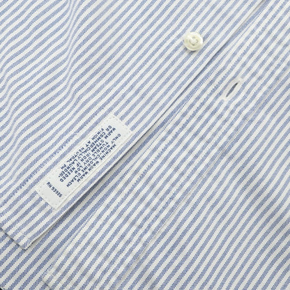 [Used] Brooks Brothers Oxford Cotton Striped Button-down Casual Shirt Blue x White [14 1/2] [Condition Rank B] [Men&