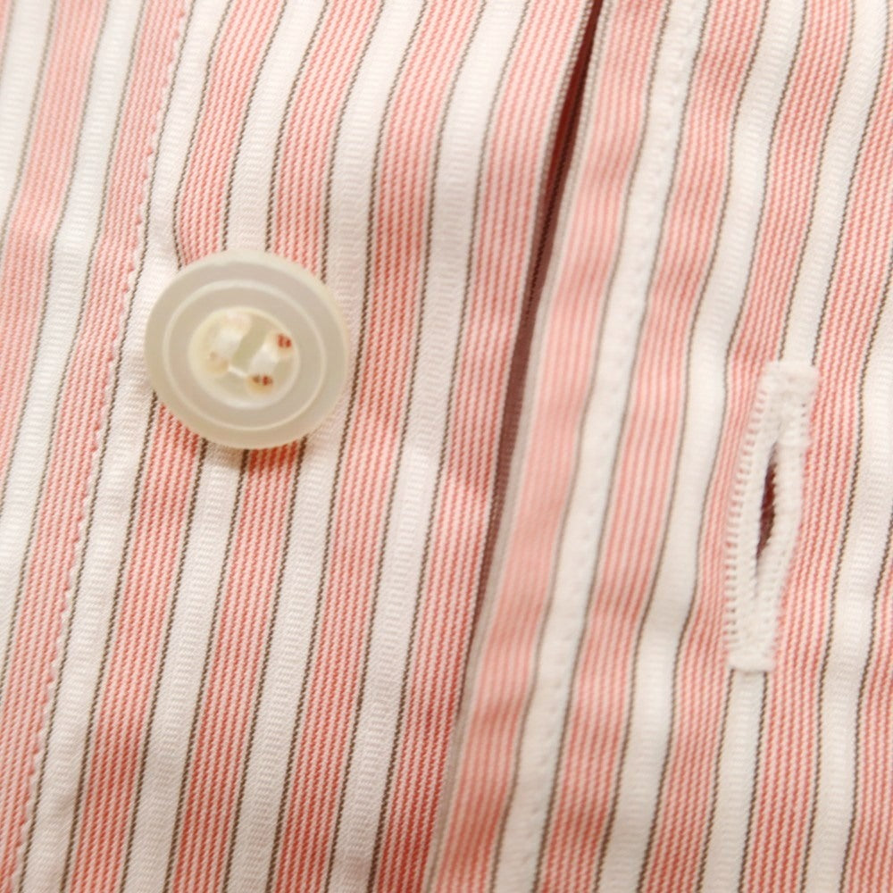 [Used] CHARVET Cotton Striped Double Cuff Semi-Wide Collar Dress Shirt Pink [37] [Condition Rank B] [Men&