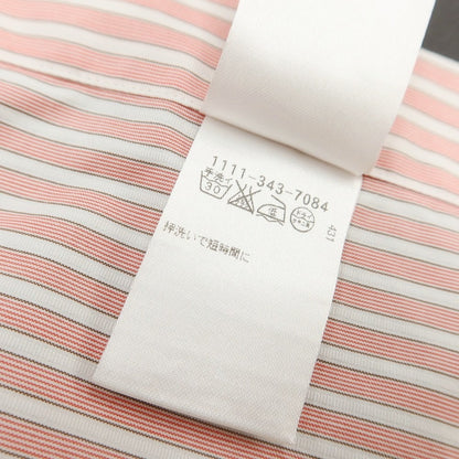 [Used] CHARVET Cotton Striped Double Cuff Semi-Wide Collar Dress Shirt Pink [37] [Condition Rank B] [Men&