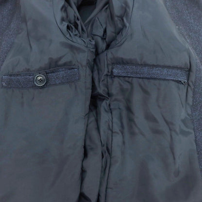 【中古】ヘルノ Herno ウールコットン ヘリンボーン織り ステンカラーコート ネイビー【 46 】【 状態ランクC 】【 メンズ 】