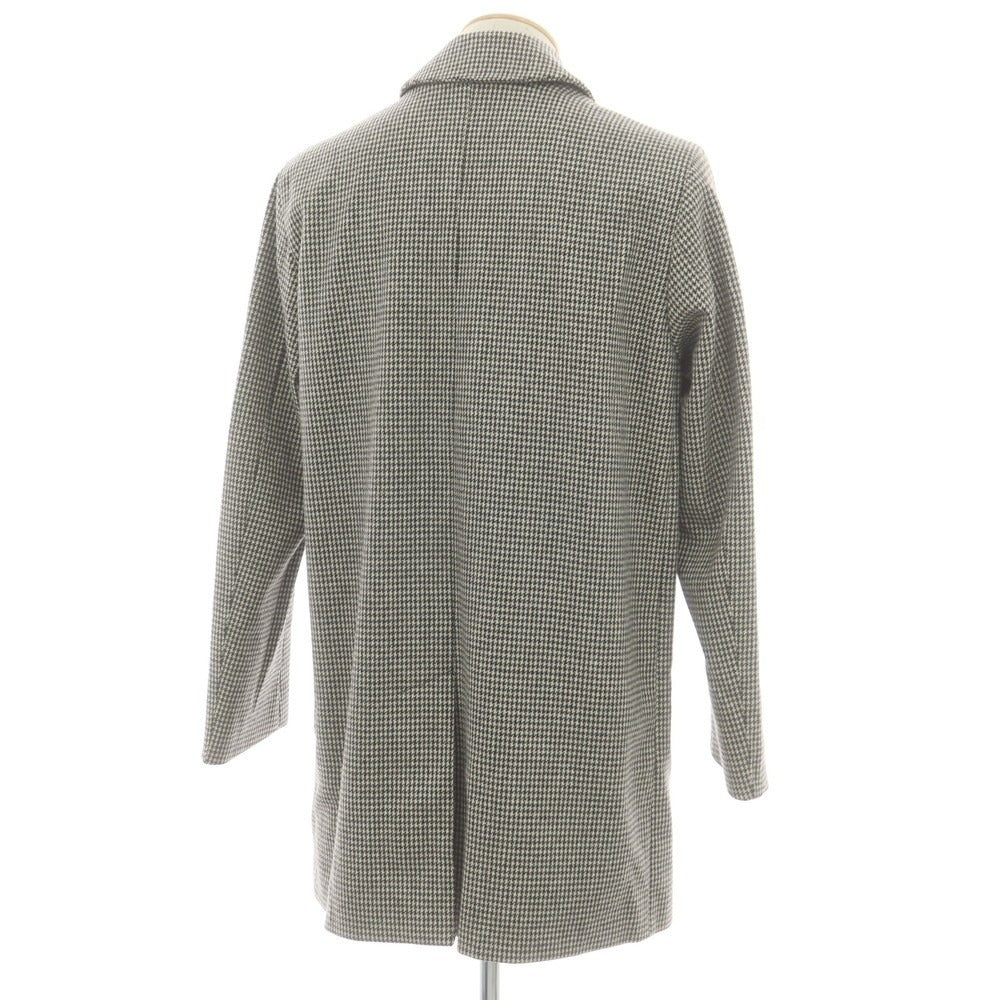 【中古】マッキントッシュ Mackintosh ウール ハウンドトゥース ステンカラーコート ブラックxホワイト【 40 】【 状態ランクB 】【 メンズ 】