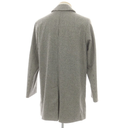 【中古】マッキントッシュ Mackintosh ウール ハウンドトゥース ステンカラーコート ブラックxホワイト【 40 】【 状態ランクB 】【 メンズ 】