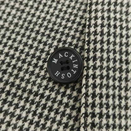 【中古】マッキントッシュ Mackintosh ウール ハウンドトゥース ステンカラーコート ブラックxホワイト【 40 】【 状態ランクB 】【 メンズ 】