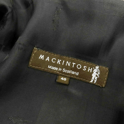 【中古】マッキントッシュ Mackintosh ウール ハウンドトゥース ステンカラーコート ブラックxホワイト【 40 】【 状態ランクB 】【 メンズ 】