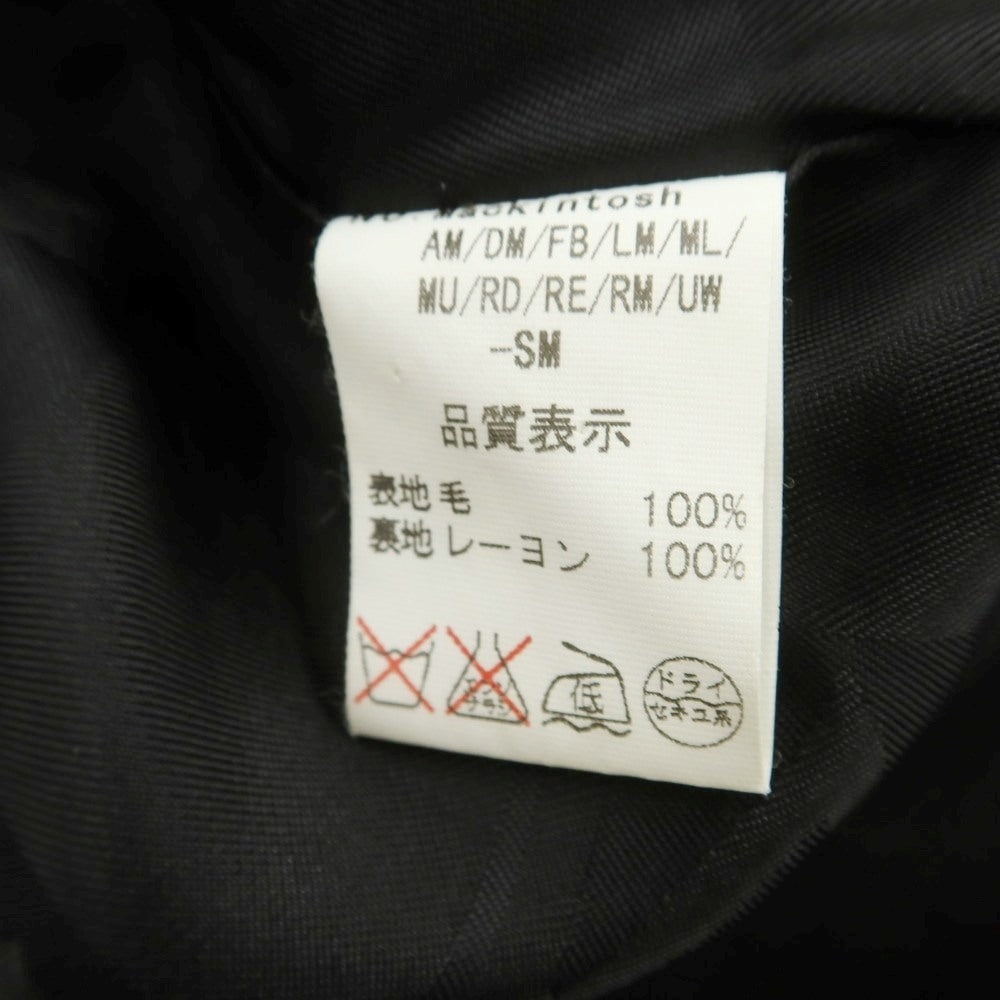 【中古】マッキントッシュ Mackintosh ウール ハウンドトゥース ステンカラーコート ブラックxホワイト【 40 】【 状態ランクB 】【 メンズ 】