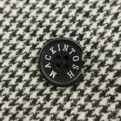 【中古】マッキントッシュ Mackintosh ウール ハウンドトゥース ステンカラーコート ブラックxホワイト【 40 】【 状態ランクB 】【 メンズ 】