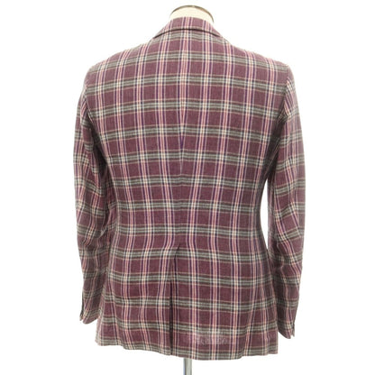[Used] TOMORROWLAND Linen Check Tailored Jacket Purple [No size indicated (M size)] [Condition Rank D] [Men&