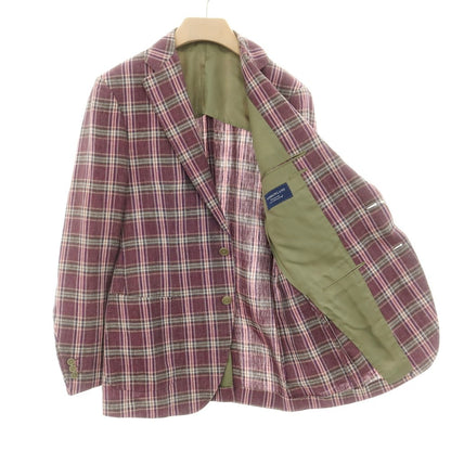 [Used] TOMORROWLAND Linen Check Tailored Jacket Purple [No size indicated (M size)] [Condition Rank D] [Men&