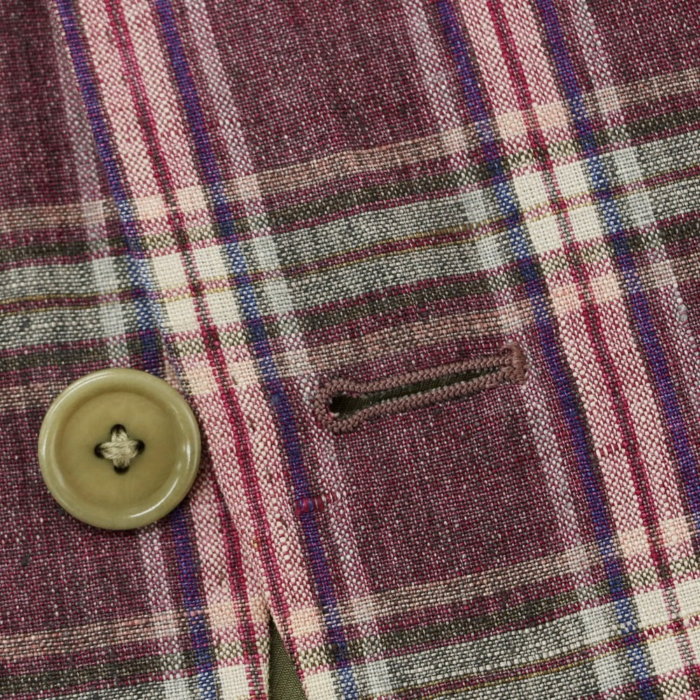 [Used] TOMORROWLAND Linen Check Tailored Jacket Purple [No size indicated (M size)] [Condition Rank D] [Men&