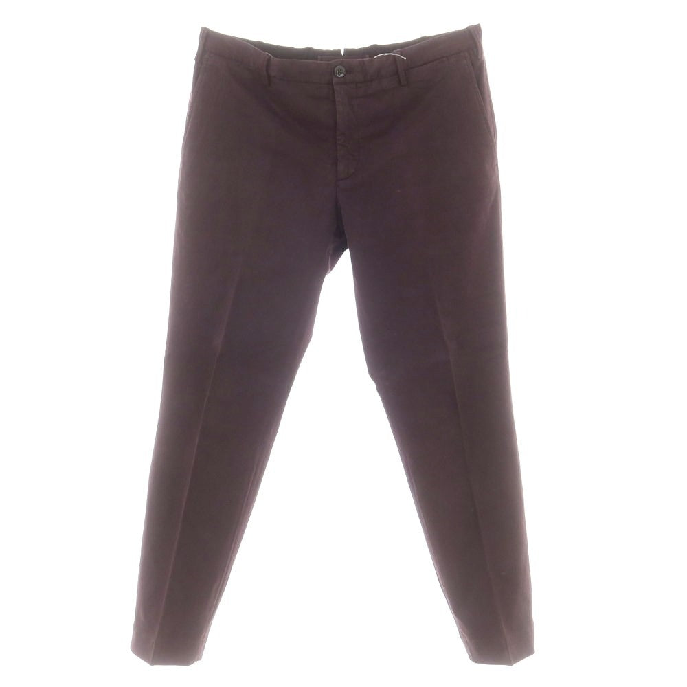 【中古】インコテックス スローウェア INCOTEX SLOWEAR コットンセルロース カジュアルスラックスパンツ ダークパープル【サイズ50】【 状態ランクB 】【 メンズ 】 [DPD]