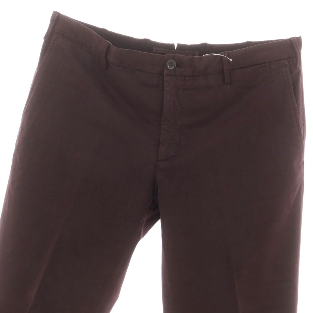【中古】インコテックス スローウェア INCOTEX SLOWEAR コットンセルロース カジュアルスラックスパンツ ダークパープル【サイズ50】【 状態ランクB 】【 メンズ 】 [DPD]