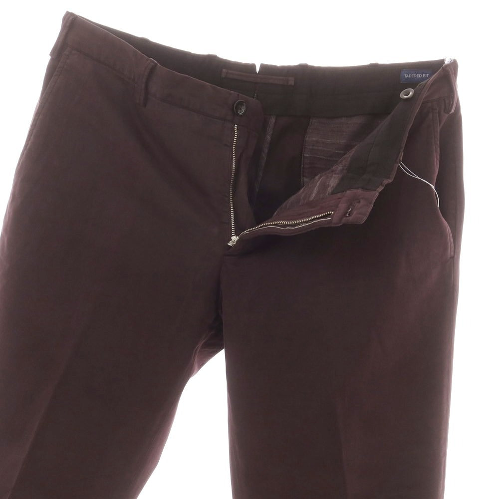 【中古】インコテックス スローウェア INCOTEX SLOWEAR コットンセルロース カジュアルスラックスパンツ ダークパープル【サイズ50】【 状態ランクB 】【 メンズ 】 [DPD]