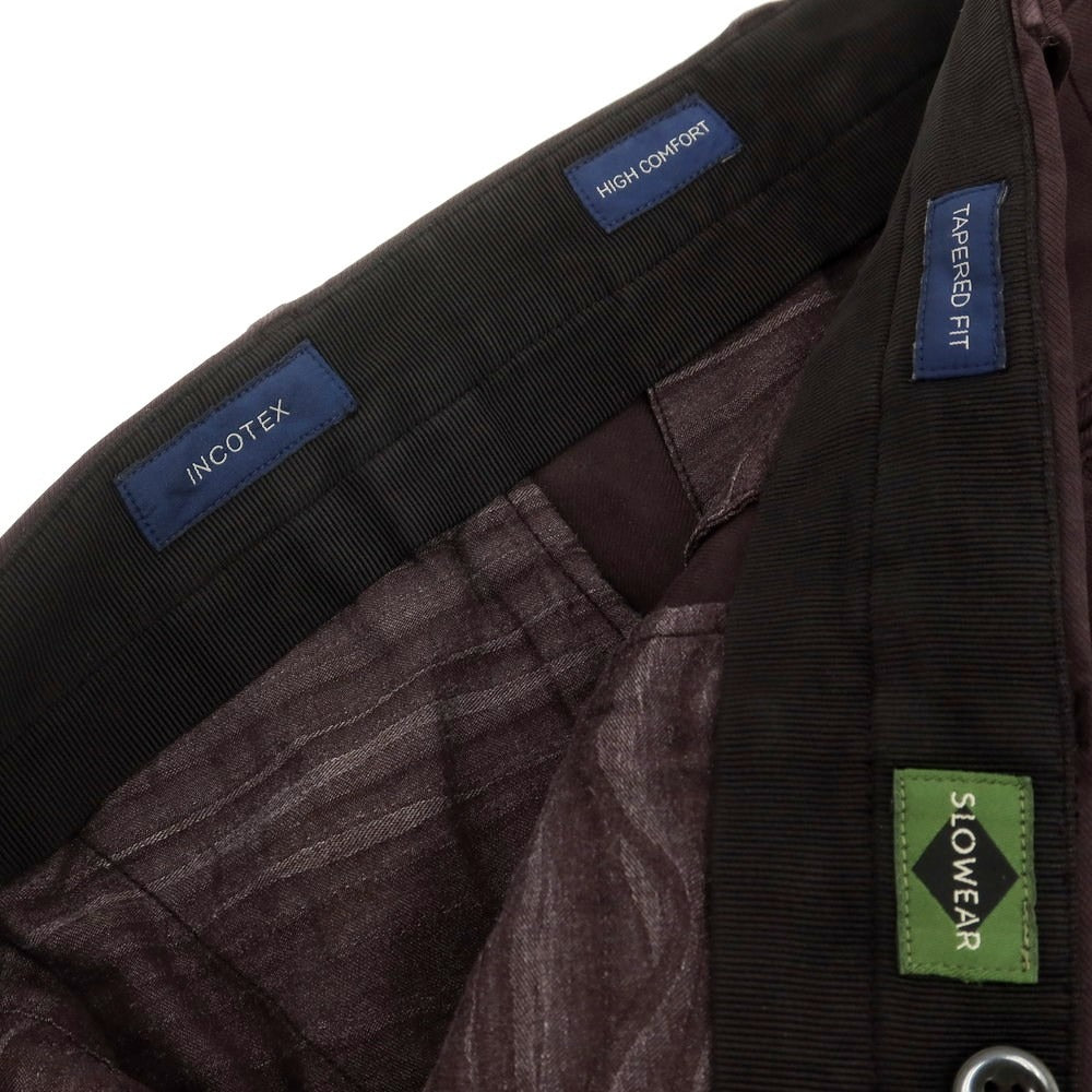 【中古】インコテックス スローウェア INCOTEX SLOWEAR コットンセルロース カジュアルスラックスパンツ ダークパープル【 50 】【 状態ランクB 】【 メンズ 】