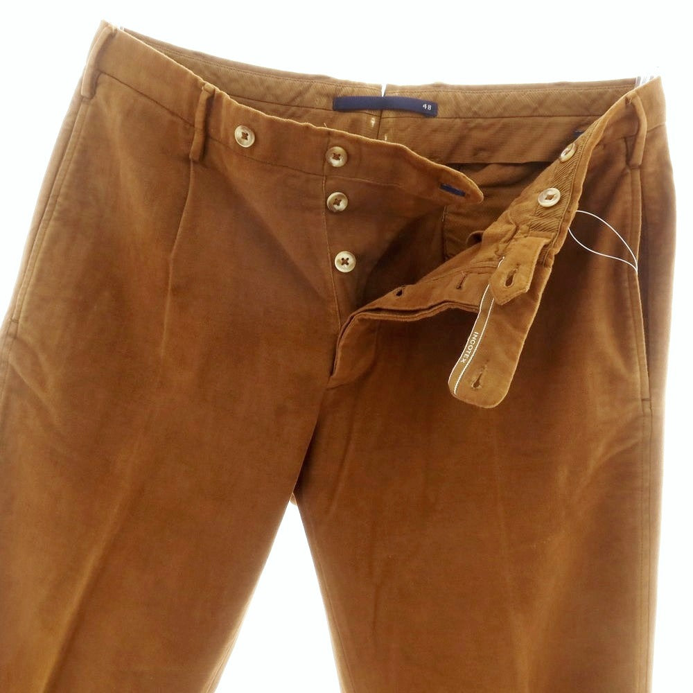 【中古】インコテックス INCOTEX ストレッチコットン カジュアルスラックスパンツ ブラウン【 48 】【 状態ランクC 】【 メンズ 】