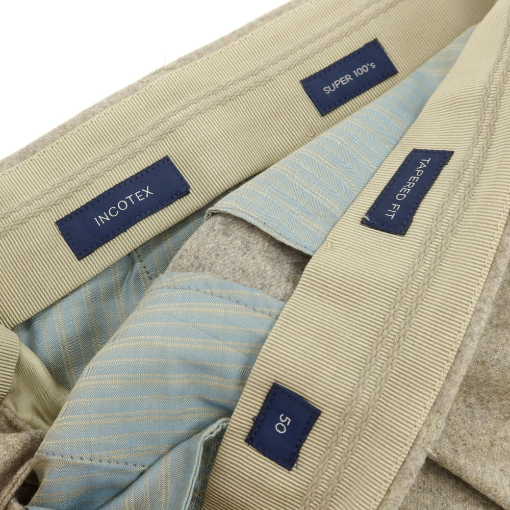 【中古】インコテックス INCOTEX ウール ドレススラックスパンツ グレージュ【 50 】【 状態ランクA 】【 メンズ 】