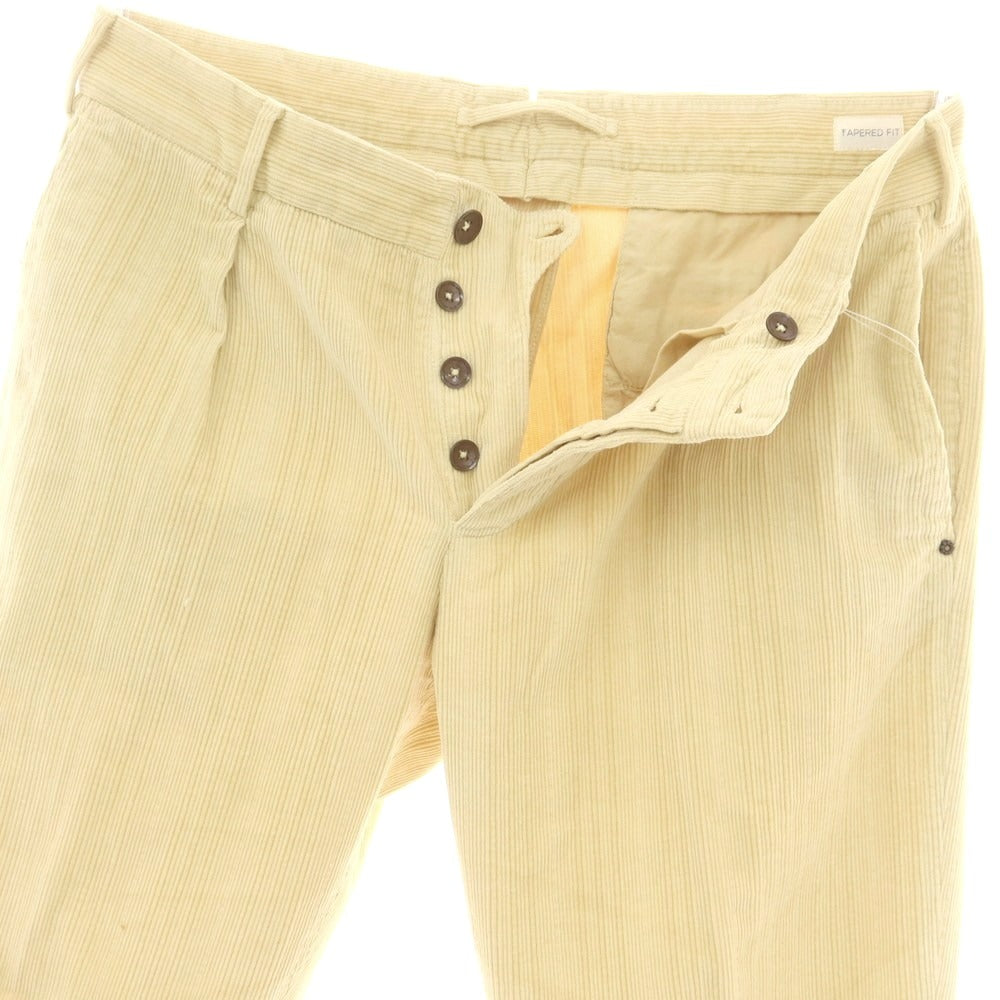 【中古】インコテックス INCOTEX ストレッチ コーデュロイパンツ ライトイエロー【 48 】【 状態ランクB 】【 メンズ 】