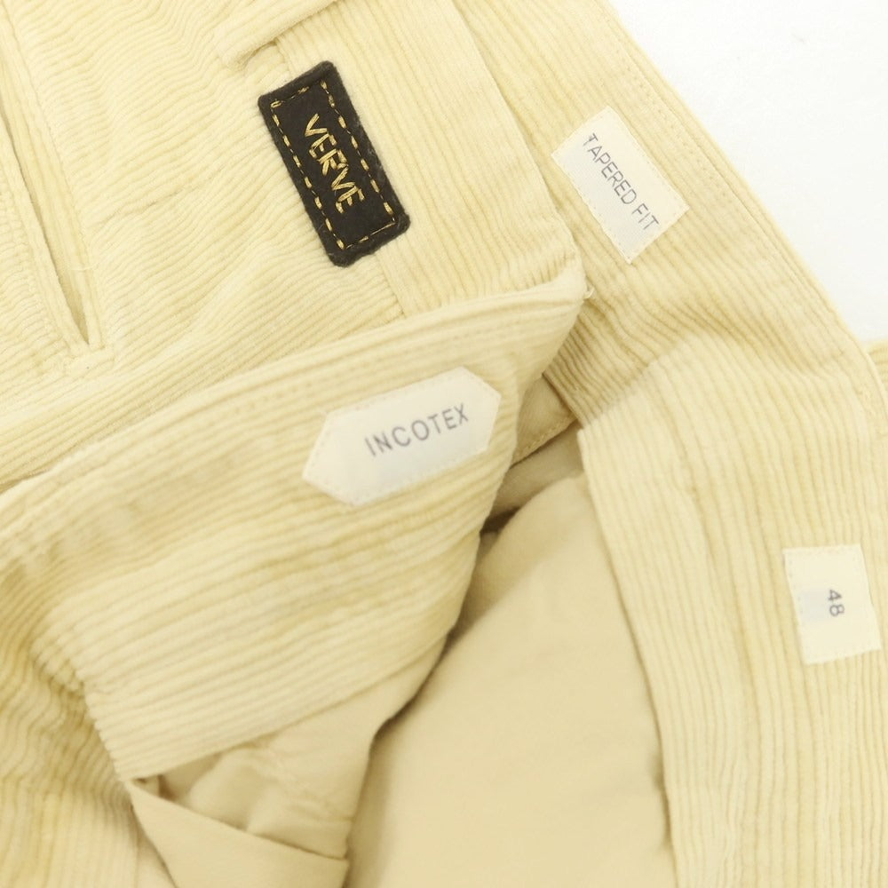【中古】インコテックス INCOTEX ストレッチ コーデュロイパンツ ライトイエロー【 48 】【 状態ランクB 】【 メンズ 】