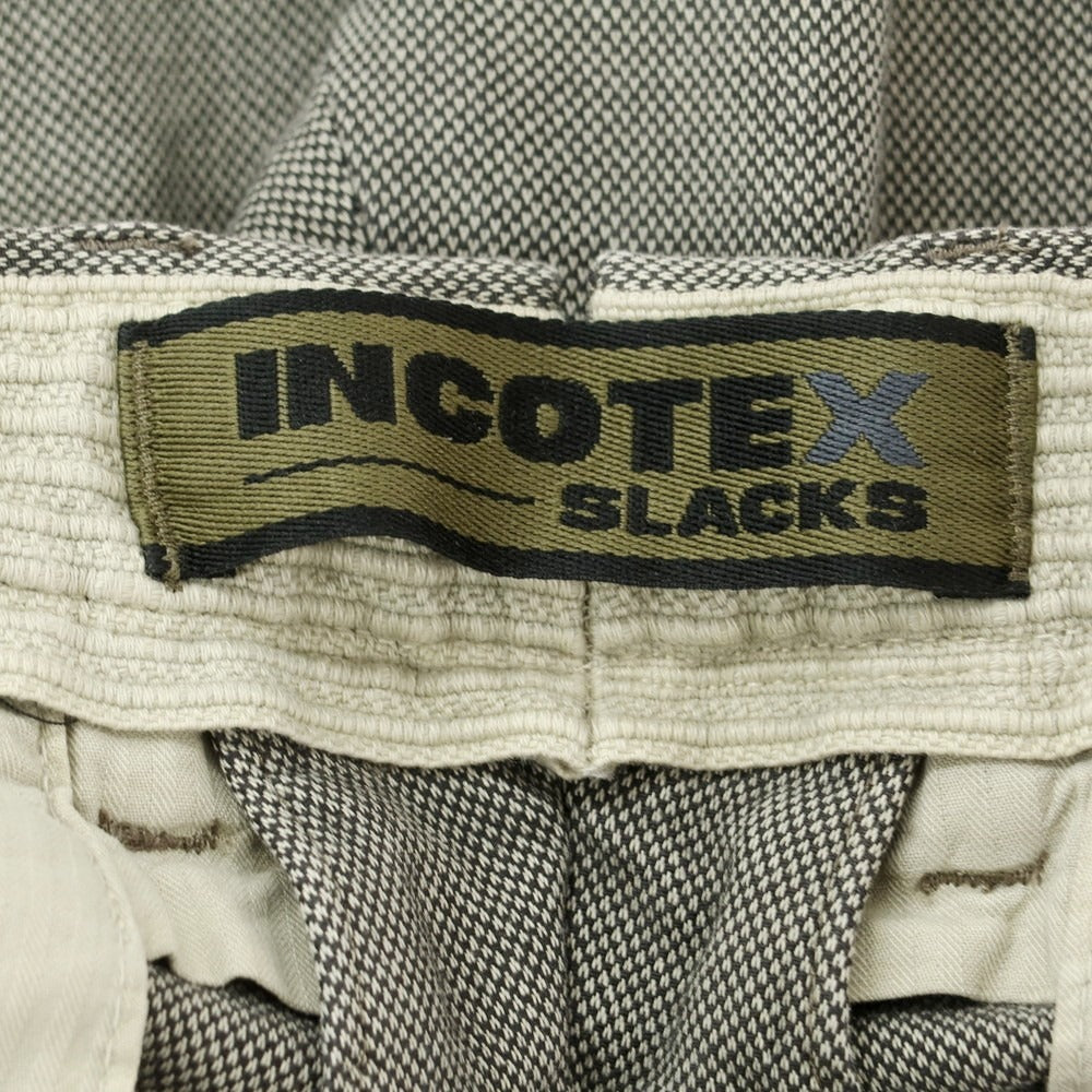 [Used] INCOTEX stretch cotton casual slacks pants, warm gray x ivory [34] [Condition rank B] [Men&