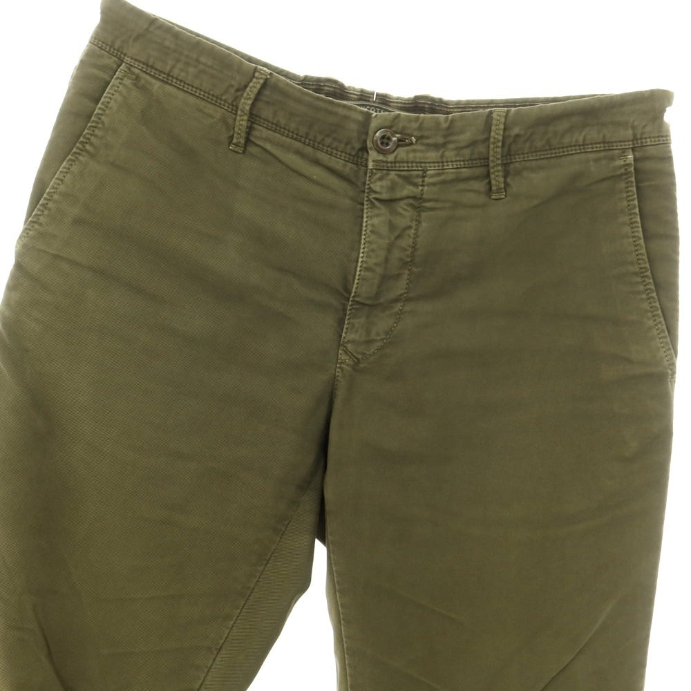 [Used] INCOTEX stretch cotton casual slacks, olive [34] [Condition: C] [Men&