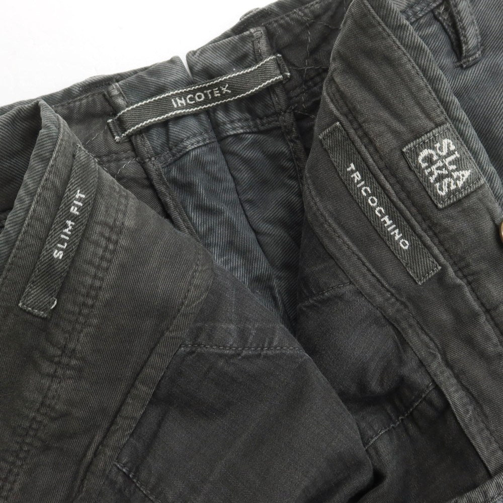 [Used] INCOTEX stretch cotton casual slacks pants, dark grey [34] [Condition: C] [Men&
