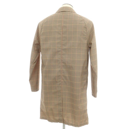 【中古】シーラップ Sealup ナイロン チェックプリント ステンカラーコート ブラウン系【 50 】【 状態ランクA 】【 メンズ 】