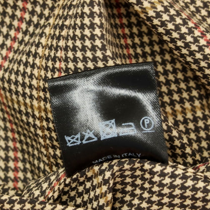 【中古】シーラップ Sealup ナイロン チェックプリント ステンカラーコート ブラウン系【 50 】【 状態ランクA 】【 メンズ 】