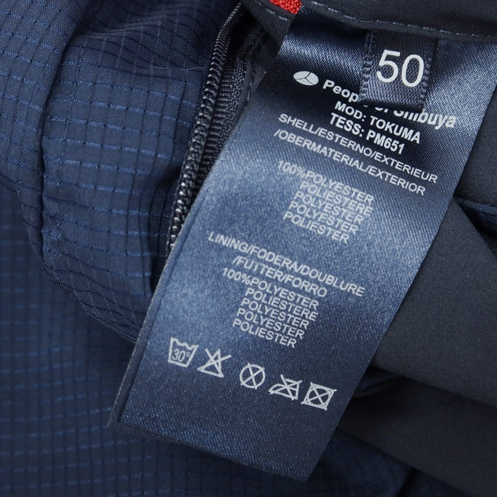 [Used] People of Shibuya Stretch Polyester Casual Jacket Navy [50] [Condition Rank C] [Men&