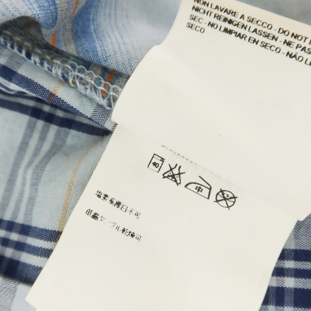 [Used] ENERGIE Cotton Check Short Sleeve Shirt Blue x Yellow [L] [Condition Rank B] [Men&