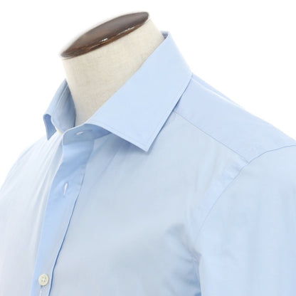 [Used] ESTNATION Stretch Cotton Wide Collar Dress Shirt Blue [L] [Condition Rank B] [Men&