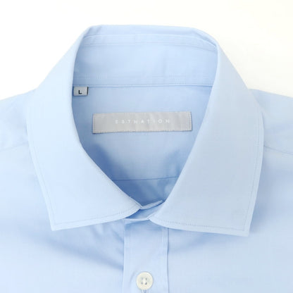 [Used] ESTNATION Stretch Cotton Wide Collar Dress Shirt Blue [L] [Condition Rank B] [Men&